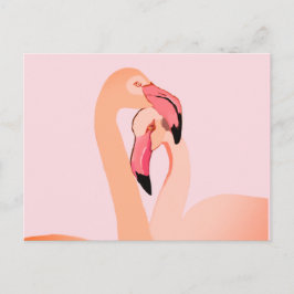 Cartão Postal Cartão-postal de Amor Flamingos Rosa