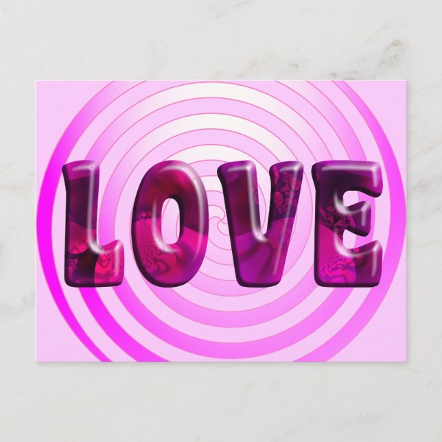 Cartão Postal Cartão-postal de amor hipnótico (Frente)