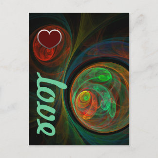 Cartão Postal Cartão-postal de Amor Verde Renovado