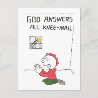 Cartão Postal Cartão-postal de animação da igreja engraçada
