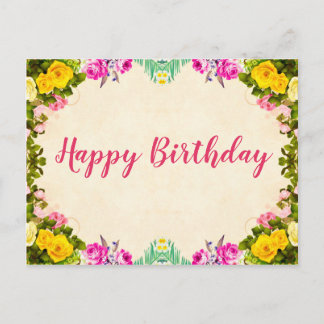 Cartão Postal Cartão-postal de Aniversário