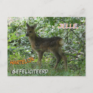 Cartão Postal Cartão-postal de aniversário da Forrest Roe Deer