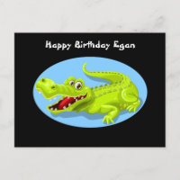 Cartão-postal de aniversário engraçado do Crocodil