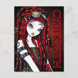 Cartão Postal Cartão-postal de Anjo Cybergoth Tattoo