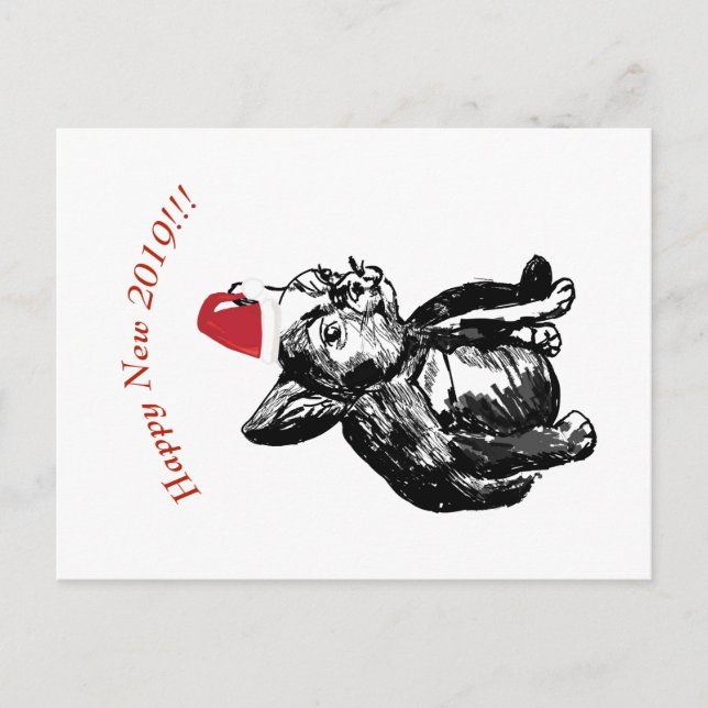 Cartão Postal Cartão-postal de ano novo (Frente)