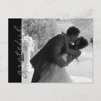 Cartão Postal Cartão-postal de Anotação de Casamento Obrigado