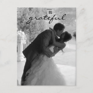 Cartão Postal Cartão-postal de Anotação de Casamento Obrigado