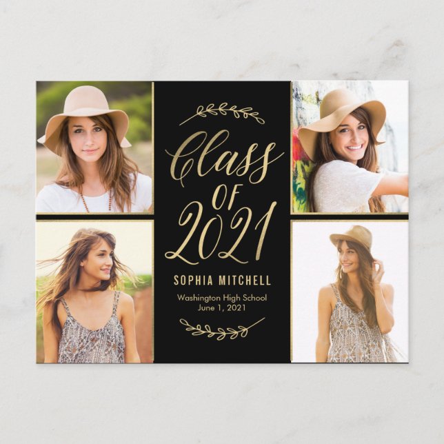 Cartão Postal Cartão-postal de Anúncio de Graduação de Formando  (Frente)