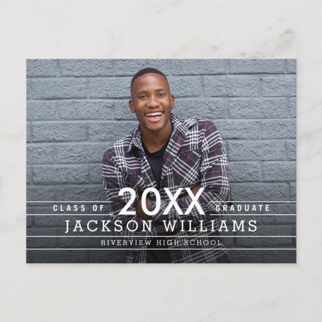 Cartão Postal Cartão-postal de Anúncio de Graduação de Grades le (Frente)