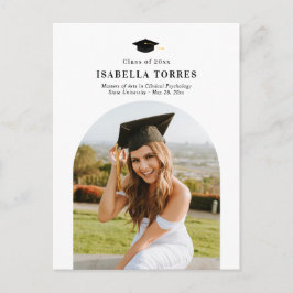 Cartão Postal Cartão-postal de Anúncio de Graduação de Pico Glor
