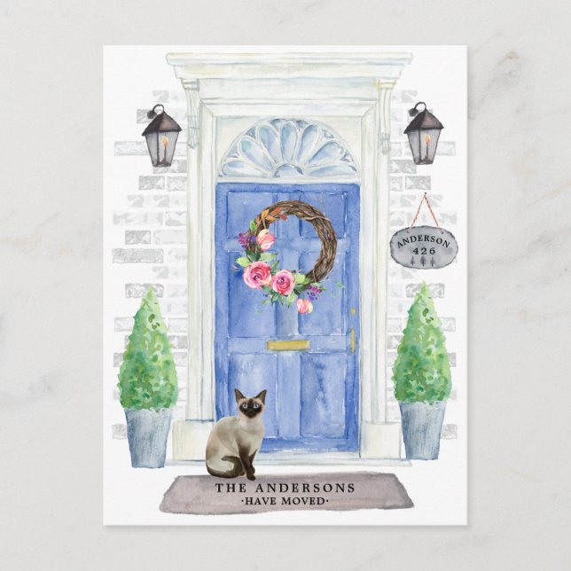 Cartão Postal Cartão-postal de Anúncio de Movimentação de Gato S (Frente)