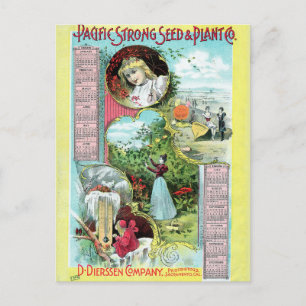 Cartão Postal Cartão-postal de anúncio de sementes vintage
