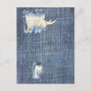 Cartão Postal Cartão-postal de aparência falsa de Jeans com ri