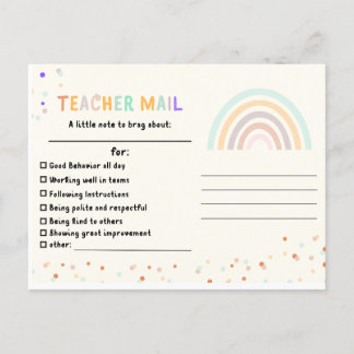 Cartão Postal Cartão-postal de Apreciação do Estudante