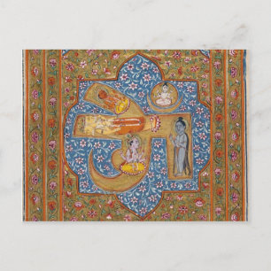 Cartão Postal Cartão-postal de arte antigo, símbolo hindu Om A