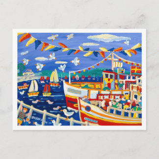 Cartão Postal Cartão-postal de arte: Beany Hats & Pleasure Boats