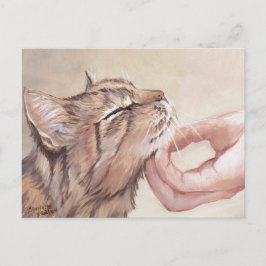 Cartão Postal Cartão-postal de Arte de Gato Chin Scratch