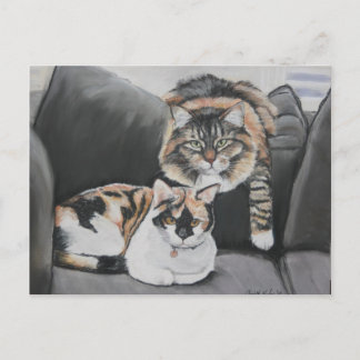 Cartão Postal Cartão-postal de Arte de Gatos