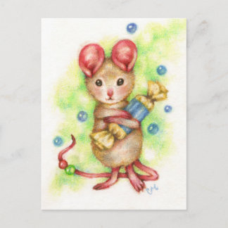 Cartão Postal Cartão-postal de Arte de Mouse Bonito