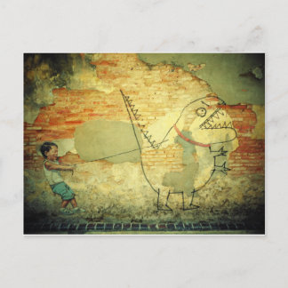 Cartão Postal Cartão-postal de arte de rua / Penang Malásia stre