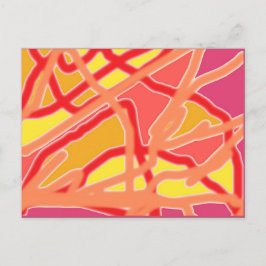 Cartão Postal Cartão-postal de arte digital de formato - rosa