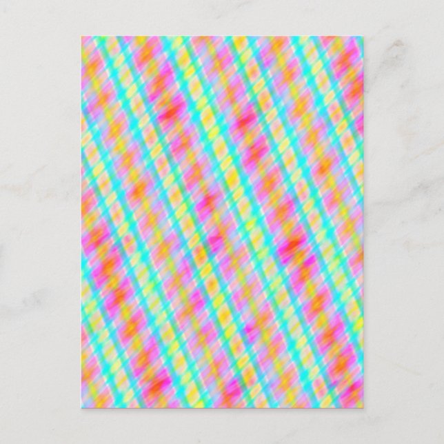 Cartão Postal Cartão-postal de arte digital multithread com prim (Frente)