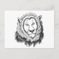Cartão-postal de Arte do Lion Pencil