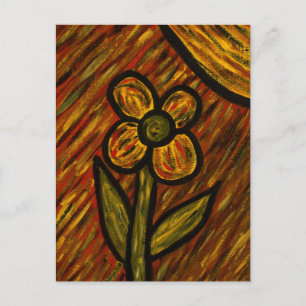 Cartão Postal Cartão-postal de Arte Flor do outono