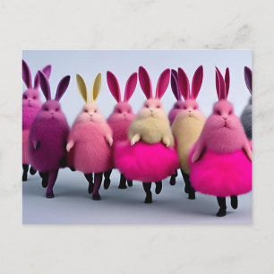 Cartão Postal Cartão-postal de Arte Gerado por Celeiros Rosa Fun