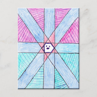 Cartão Postal Cartão-postal de arte infantil - Design de Shane
