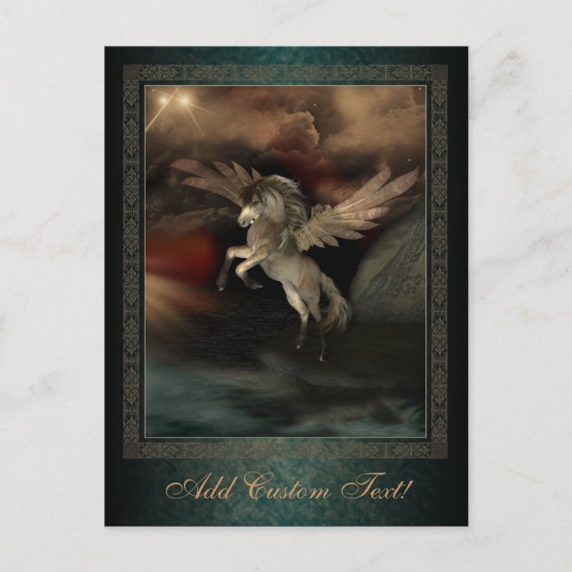 Cartão Postal Cartão-postal de Arte Pegasus Fantasy (Frente)