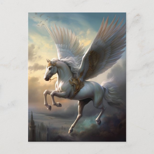 Cartão Postal Cartão-postal de Arte Pegasus Fantasy (Frente)