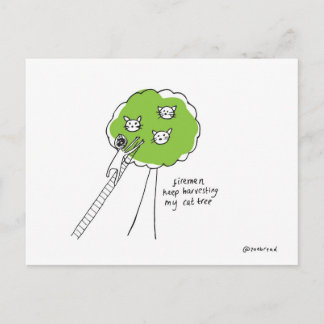 Cartão Postal cartão-postal de árvore de gato