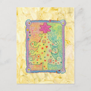 Cartão Postal Cartão-postal de árvore Whimsical