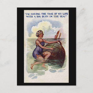 Cartão Postal Cartão-postal de banda desenhada antigo - Diverti