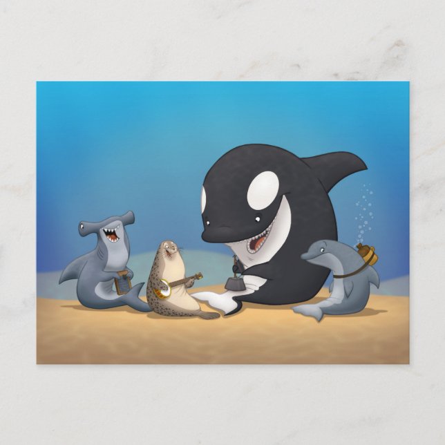 Cartão Postal Cartão-postal de Banda Ocean Jug (Frente)