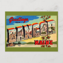 Cartão-postal de Bangor Maine Cumprimentos