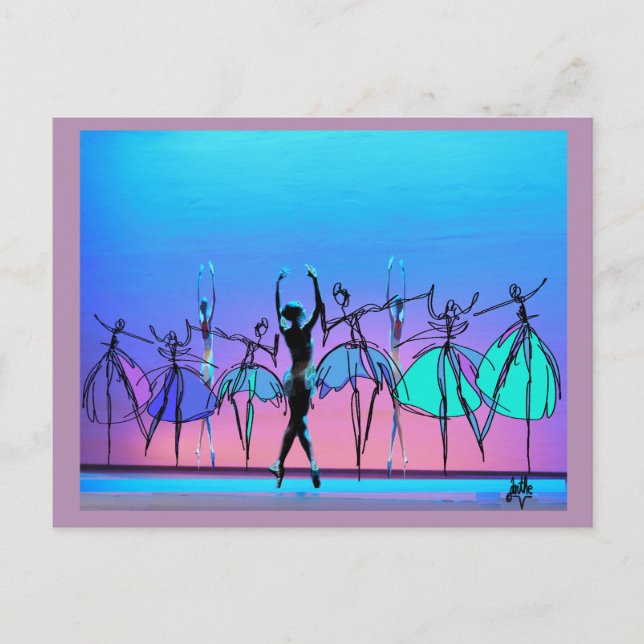 Cartão Postal Cartão-postal de beleza balé (Frente)