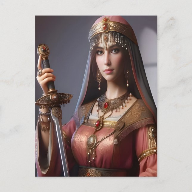 Cartão Postal Cartão-postal de beleza do guerreiro (Frente)