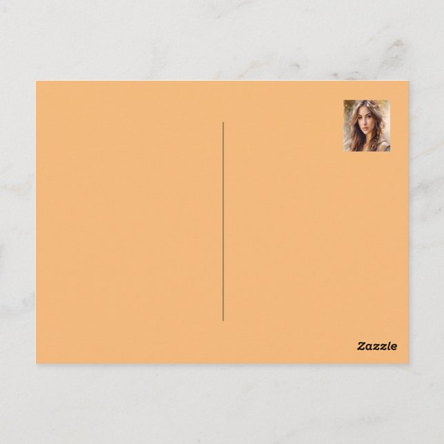 Cartão Postal Cartão-postal de beleza em chamas (Verso)