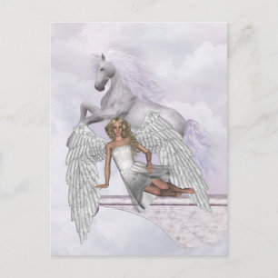 Cartão Postal Cartão-postal de Beleza Mágica do Angel Unicorn