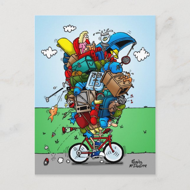 Cartão Postal Cartão-postal de bicicleta de turismo (Frente)