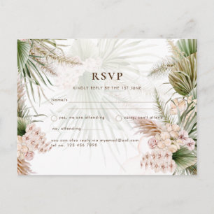 Cartão Postal Cartão-postal de Blush Floral Floral Blush BOHO P