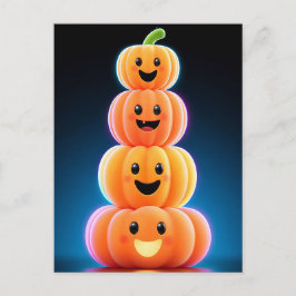 Cartão Postal Cartão-postal de Boas Festas de Abóbora de Hallowe