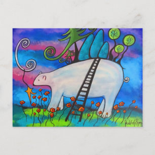 Cartão Postal Cartão-postal de boas-vindas ao urso polar