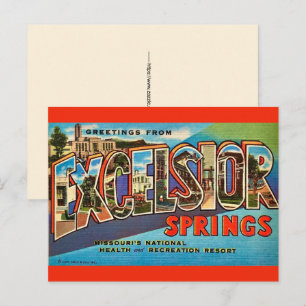 Cartão Postal Cartão-postal de Boas-vindas Excelsior Springs Mis