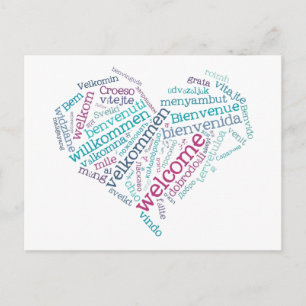 Cartão Postal Cartão-postal de boas-vindas (muitos idiomas)