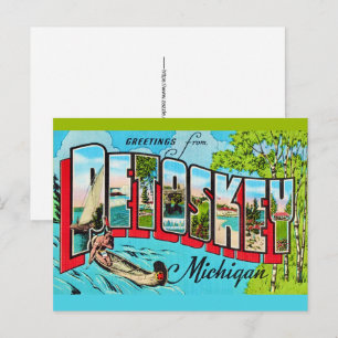 Cartão Postal Cartão-postal de Boas-vindas Petowskey Michigan