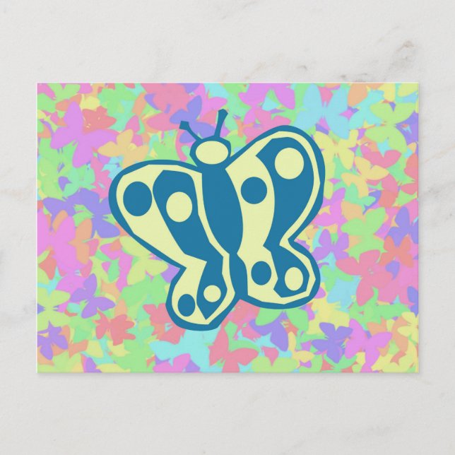 Cartão Postal Cartão-postal de Borboletas Springtime (Frente)