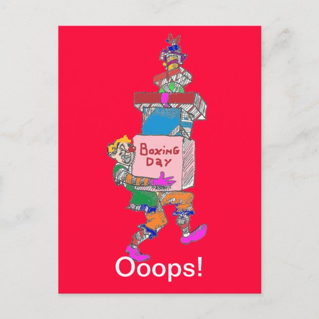 Cartão Postal Cartão-postal de Boxing Day (Frente)